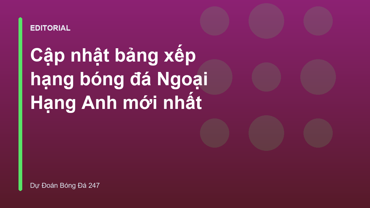Bảng xếp hạng bóng đá Ngoại Hạng Anh